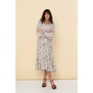 Sonmer Juana Dress in Blue/White